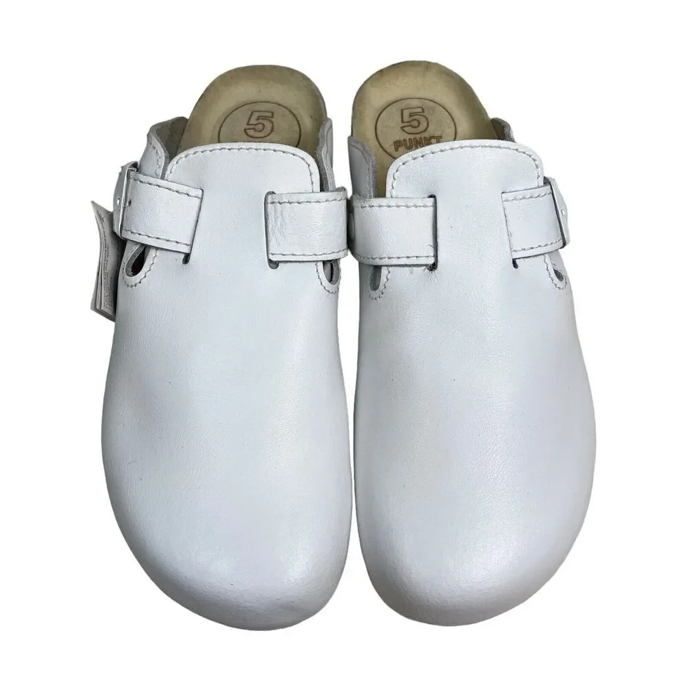 Dr Mauch Sandal Mule Slip On Reflex Five Zone Comfort White Leather‎ Men EUR 41